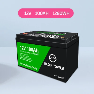 Bloo Power 12V 50ah 100ah 120ah 150ah 200ah 300ah 400ah per display elettronico Strumento di misurazione Attrezzatura medica Batteria al litio di backup